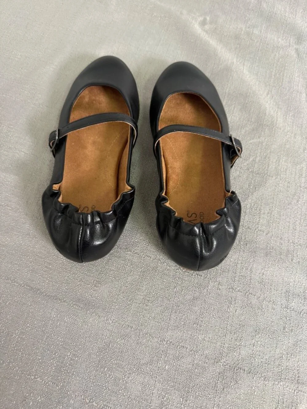 TOMS Lucy Mary Jane Flats Shoes Black Business Career School Casual Size 6